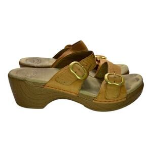 Dansko Sophie Leather Sandals Orange Size 8 Women's